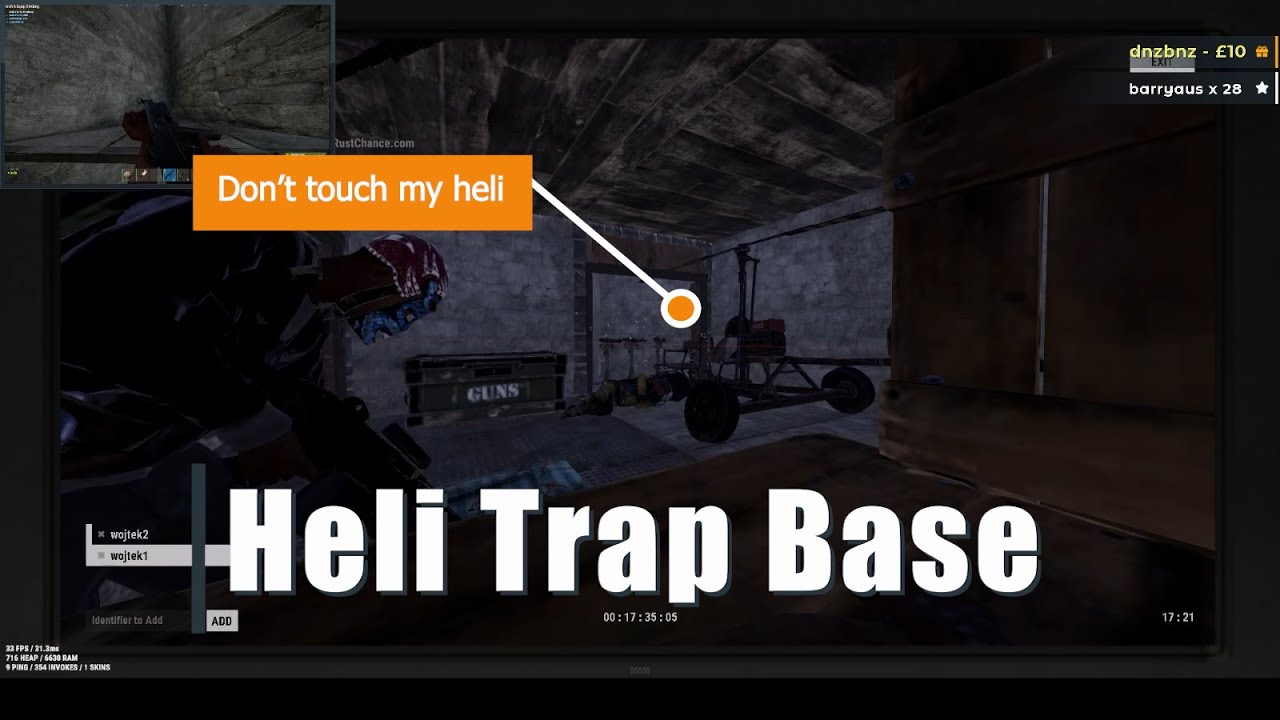 Heli Trap Base v Cheaters - Rust Solo Vanilla