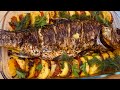 Пеште пісірілген балық. Baked fish in the oven. Рыба запеченная в духовке.