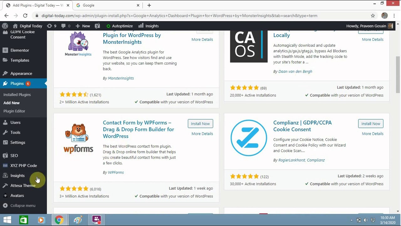 Steps To Add Google Analytics To WordPress Website With MonsterInsights Plugin - YouTube