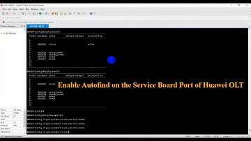 Enable Autofind on Service Board Port of Huawei OLT | Technical Hakim