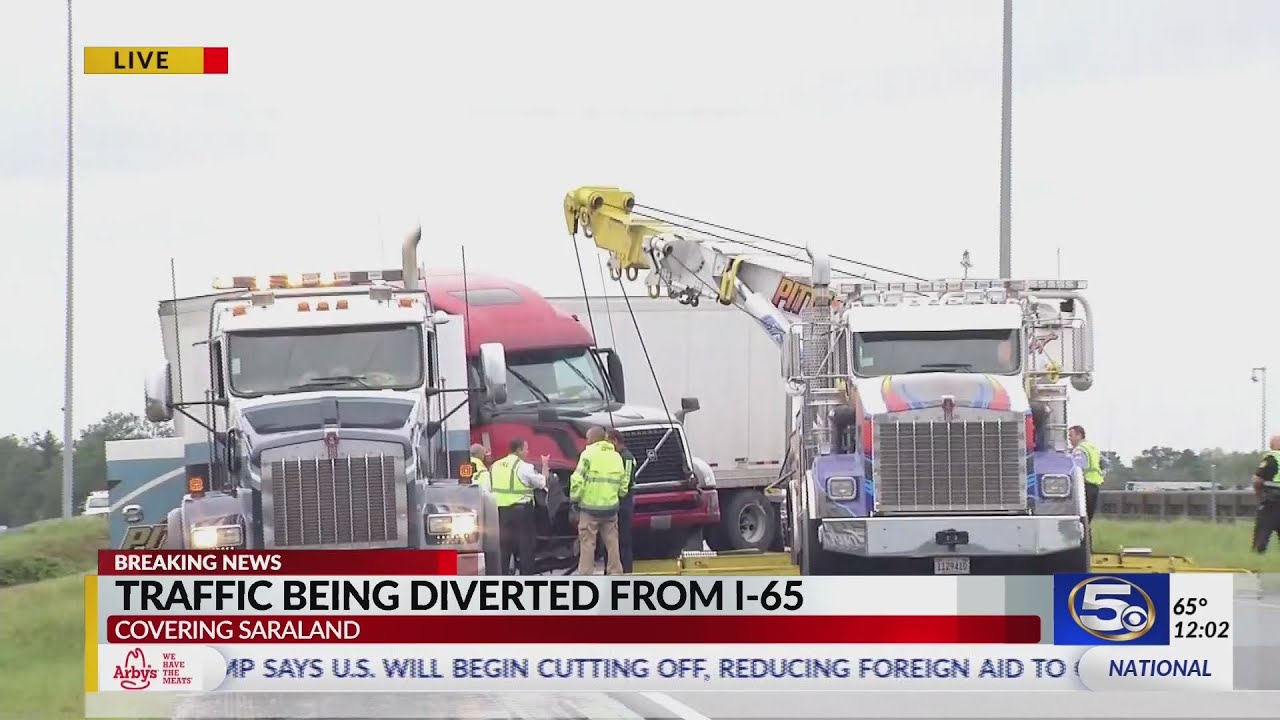 Accident on I65 at Exit 13 in Saraland YouTube