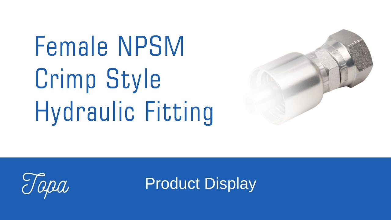 Crimp Style Hydraulic Fitting 1WASP NPSM | Leak-Free Hose Connection