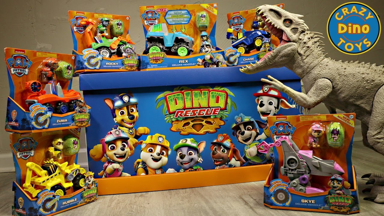 Huge Box Dinosaur Toys! Paw Patrol Dino Rescue Toys Unboxed Rex, Zuma