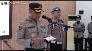 Upacara Serah Terima Jabatan Wakapolres, Kasat Binmas dan Kasat pamobvit Polres Blora Upacara Serah Terima Jabatan Wakapolres, Kasat Binmas dan Kasat pamobvit Polres Blora