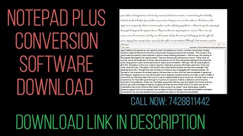 #notepadplus Notepad Plus Software Download .wrt Convert Download Link | 9312953606