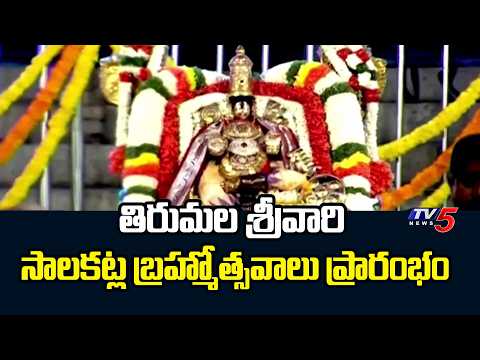 తిరుమల శ్రీవారి బ్రహ్మోత్సవాలకు అంకురార్పణ | Srivari Salakatla Brahmotsavam Pallaki Seva | TV5 News