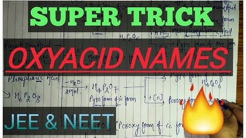 OXYACIDS NAME short trick[hypo,meta,pyro,peroxy]p-block#therealJEEpreparaation#JEE#NEET