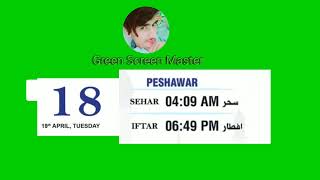 Peshawar ramzan calendar 2022 - Sehar and Iftar time | Green Screen Master