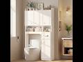 HAUOMS 7-Tier Over Toilet Storage Cabinet with Doors, 2-in-1, Separatable Tall Narrow Cabinet