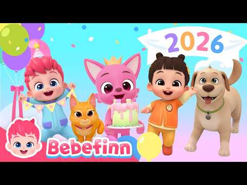 Happy Birthday, Pinkfong! 🥳🎂｜Bebefinn’s Best Songs of 2026｜Bebefinn Nursery Rhymes