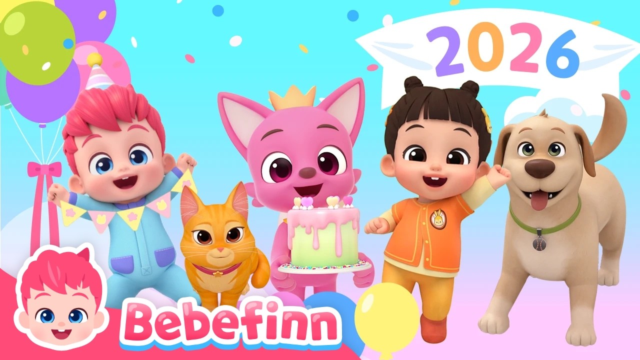 Happy Birthday, Pinkfong! 🥳🎂｜Bebefinn’s Best Songs of 2026｜Bebefinn Nursery Rhymes