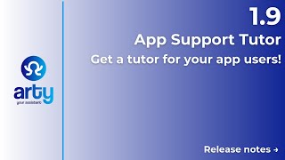 Arty Release 1.9 Short – App Support Tutor