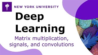 Matrix multiplication, signals, and convolutions