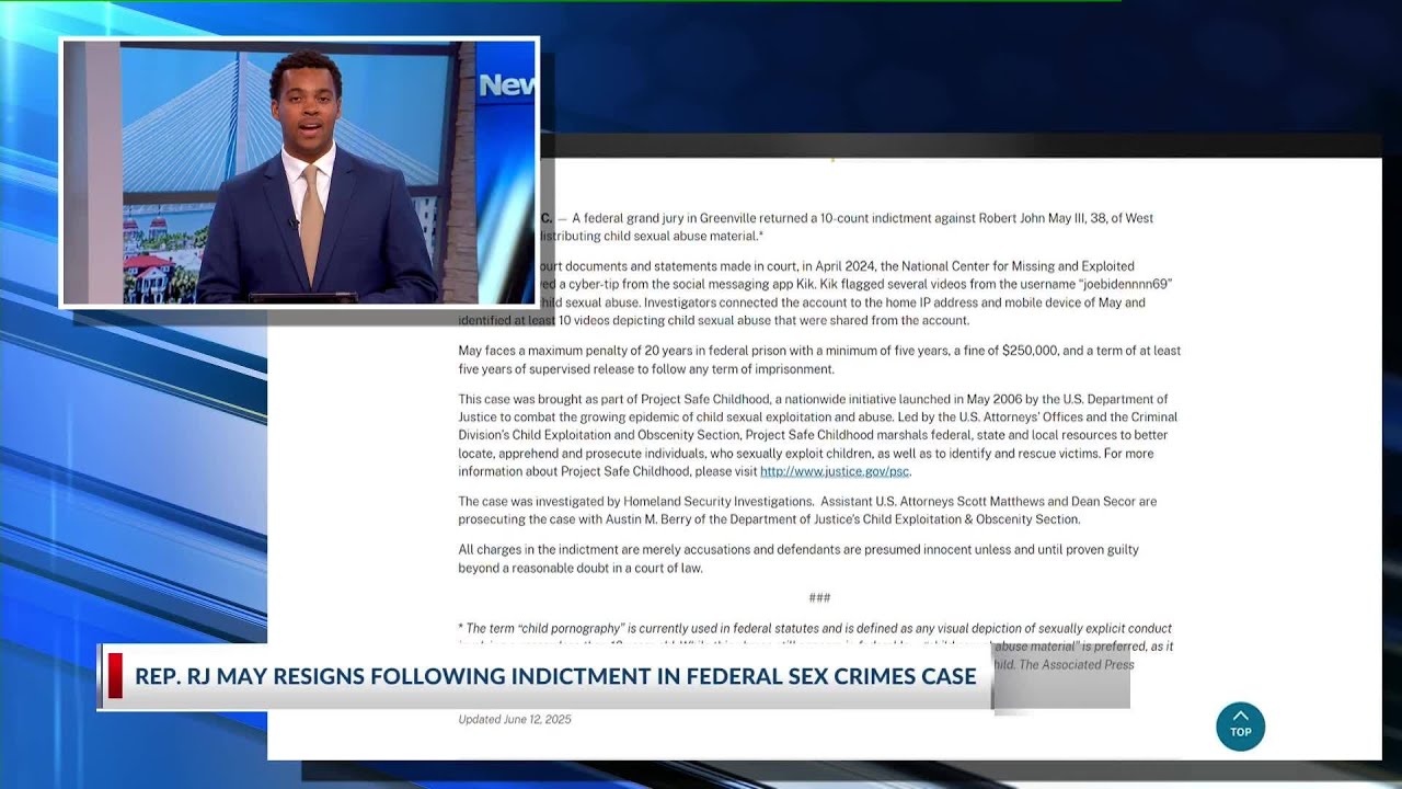 State Rep Rj May Former Rep. RJ May resigns following indictment in federal sex crimes ...