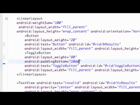 Android Application Development Tutorial   24   XML Padding and Setting Toggle to On
