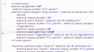 Android Application Development Tutorial   24   XML Padding and Setting Toggle to On