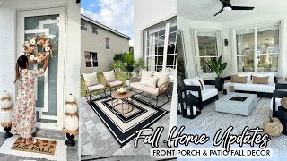 CLEAN & DECORATE WITH ME | NEUTRAL FALL OUTDOOR DECOR IDEAS | PORCH & PATIO UPDATES