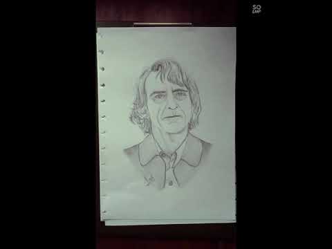 Simple Drawing Pencil Potrait-Joaquin Phoenix(Actor) #shorts