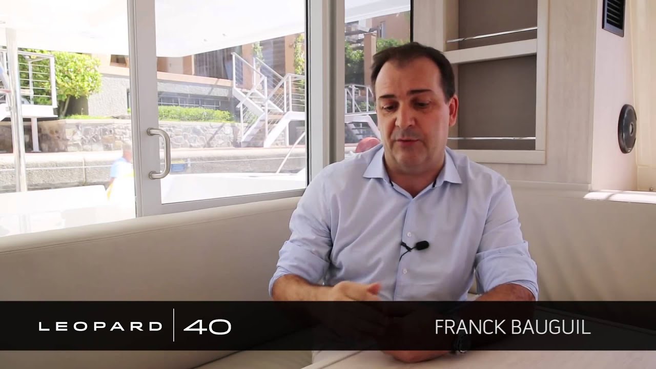 Franck Bauguil vp Tui Marine prezentuje katamaran Leopard 40