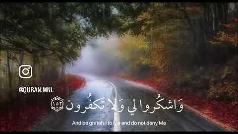 فَاذْكُرُونِي أَذْكُرْكُمْ وَاشْكُرُوا لِي وَلَا تَكْفُرُونِ ~ القارئ إسلام صبحى