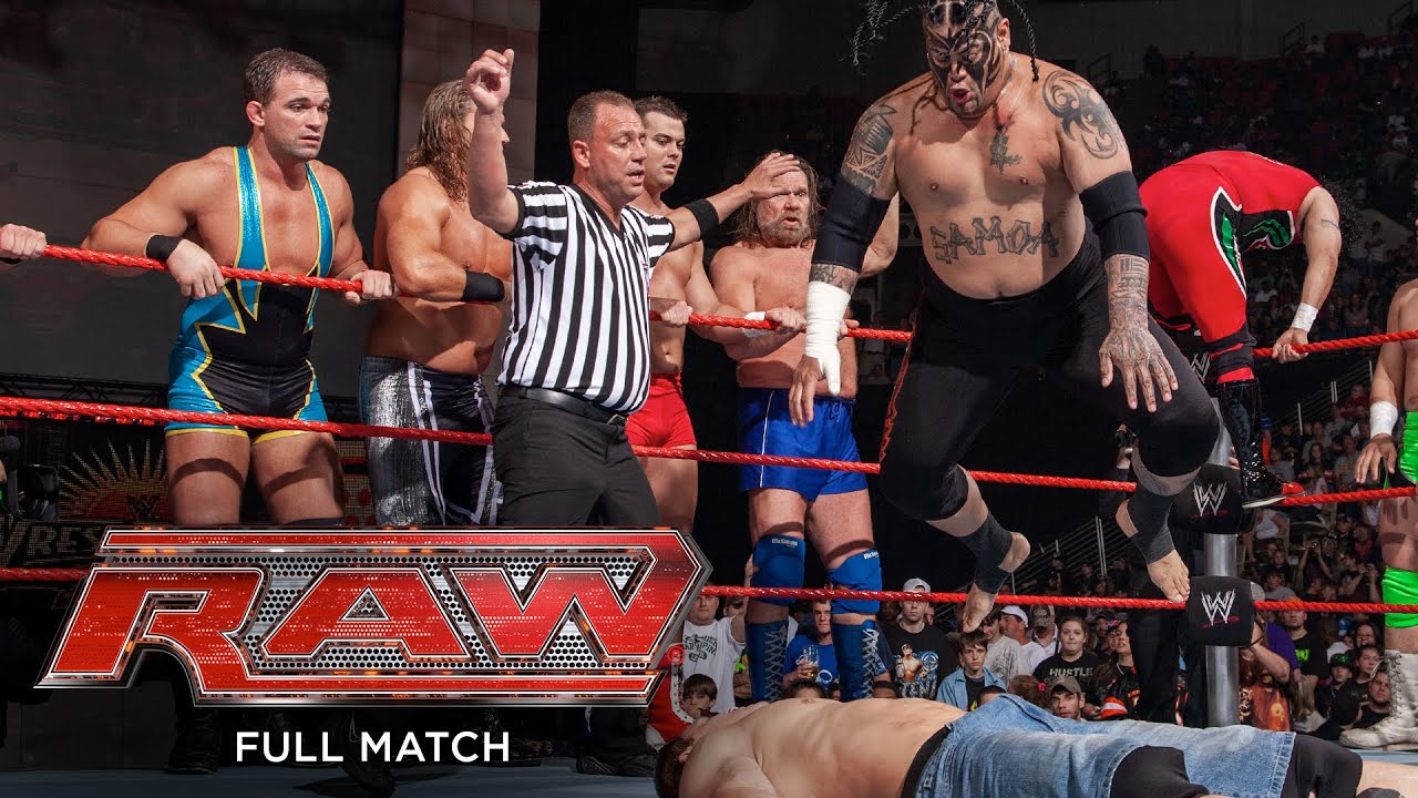 Download FULL MATCH - John Cena & Randy Orton vs. Raw roster – 17-on-2 Handicap Match: Raw, March 17, 2008
