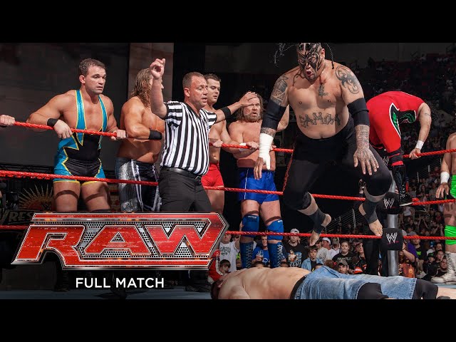 FULL MATCH - John Cena & Randy Orton vs. Raw roster – 17-on-2 Handicap Match: Raw, March 17, 2008 class=