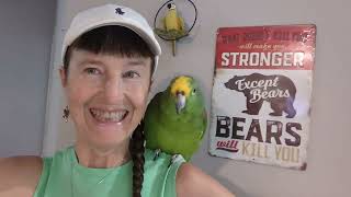 Freedom the Parrot, What Doesn't Kill You Will Make You Stronger, Except Bears! Bears Will Kill You!