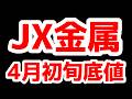JX金属下落と4月底値