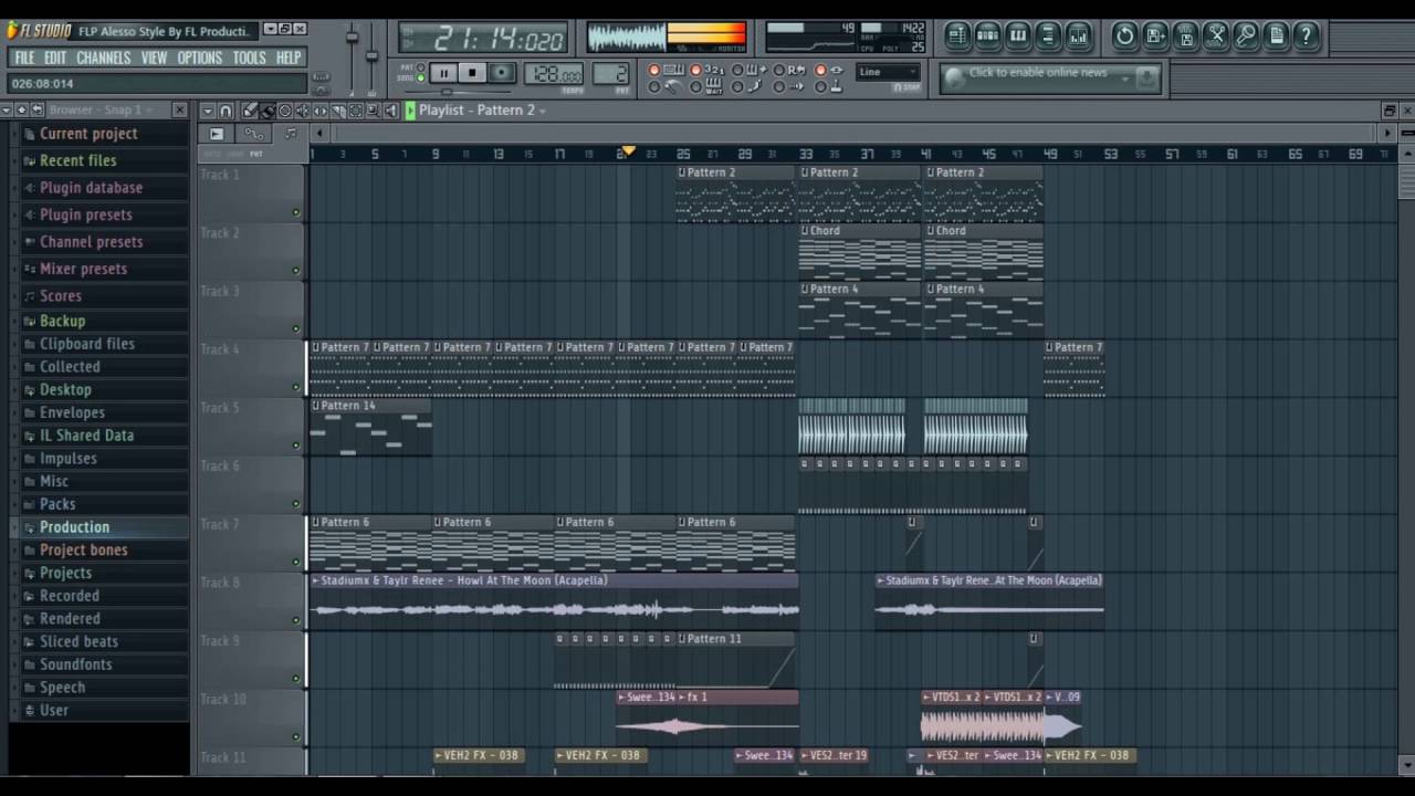 FL Studio Project: Progressive House Style Alesso, Jakko, Nicky Romero, Third Party