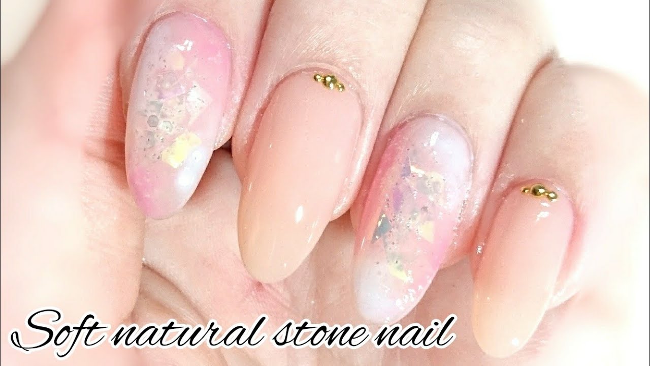 ふんわり天然石ネイル❇️《Soft natural stone nail》