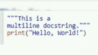 Multiline Docstring In Python