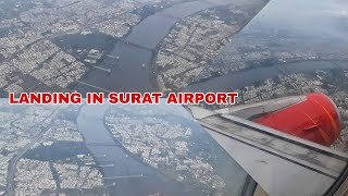 Landing at Surat Airport : Early Morning Landing in Surat International Airport : Air India Flight