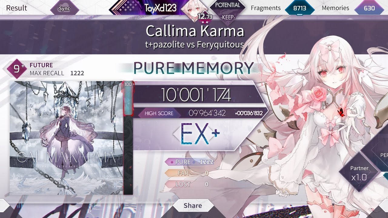 [Arcaea] Callima Karma (Future 9+) PURE MEMORY (MAX-48) - YouTube