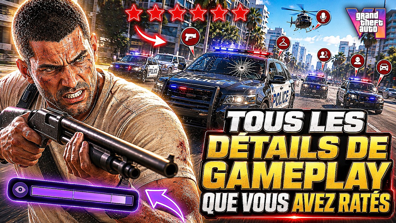 GTA 6 : Évolution de la POLICE 🚨 (Étoiles ROUGES), Gunfight, FOCUS, Argent (20 NOUVEAUX Détails)