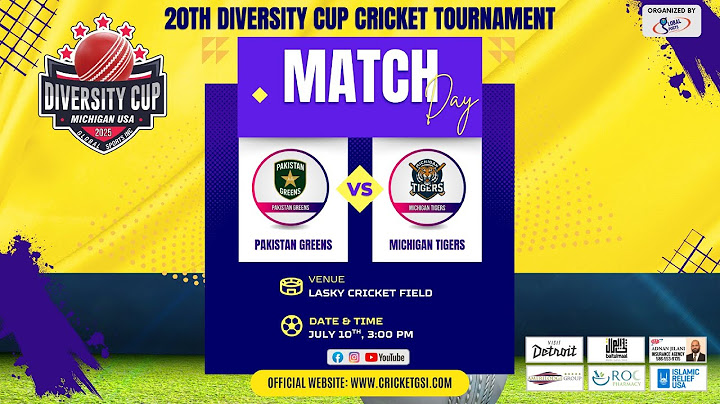 Diversity Cup 2025 – 20th Edition | Pakistan Greens Vs Michigan Tigers LIVE 2:45 PM @ Lasky