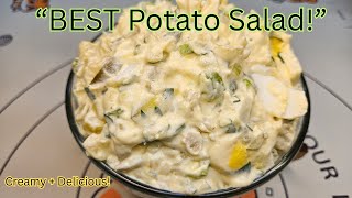 Quick and Easy Potato Salad for All Your Holiday Sides-Creamy + Delicious!