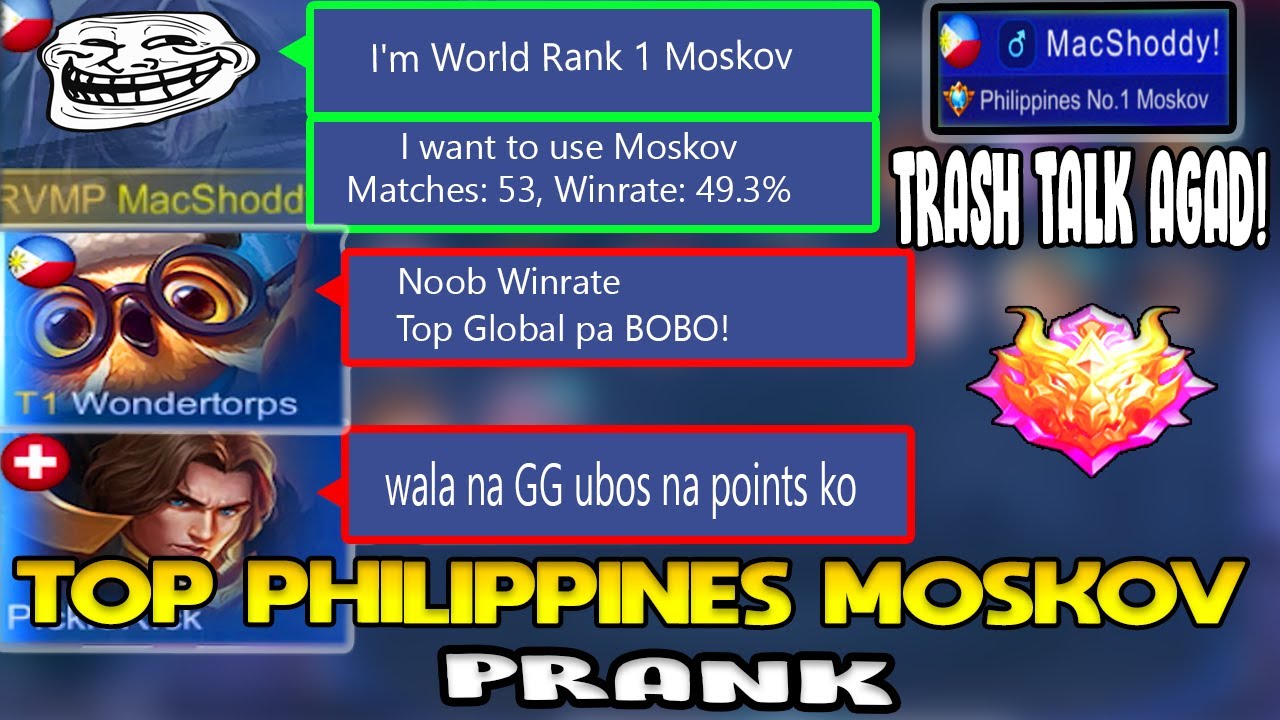 PRANK TOP 1 MOSKOV WORLD RANK 49 Fake Win Rate Mobile Legends prank-top-1-moskov-world-rank-49-fake-win-rate-mobile-legends