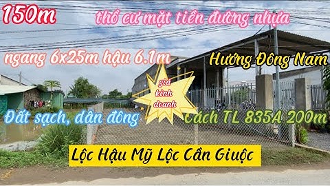 ❤️ 150m thổ cư mặt tiền đường ấp Văn Hoá Lộc Hậu cách TL 835A 200m giá kinh doanh.
