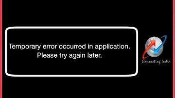 How To Fix Temporary error occurred in application. Please try again later Problem Solve BSNL MOBILE