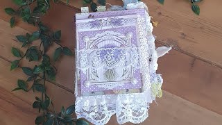 Lavender junk journal flip through.