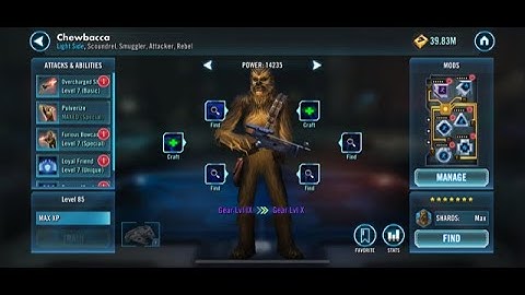 SWGOH Chewbacca Event: Modding Guide, NO GEAR 12 to 7 Star