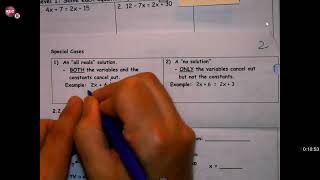 A1 - U2 - 2.2 - Equations With Variables on Both Sides