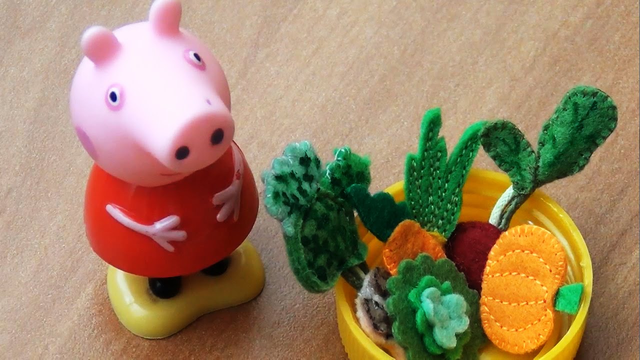 Пеппа собирает овощи на огороде. Мультфильм про свинку Пеппу и огород ...