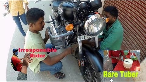 Crash Guard installation for Royal Enfield Meteor 350.