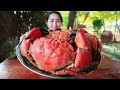 Rock Crab Cooking - Rock Crab Eating Tamarind Sauce - Cooking With Sros