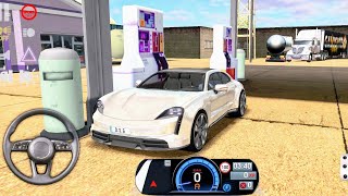 Driving School Sim - Porsche Taycan Driving on Route 66 & Top speed - Car Games Android Gameplay screenshot 4