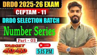 Score 40/40 in Reasoning! 🏆 Day 11 : Number Series | DRDO Selection Batch | Abhishek Choudhary Sir