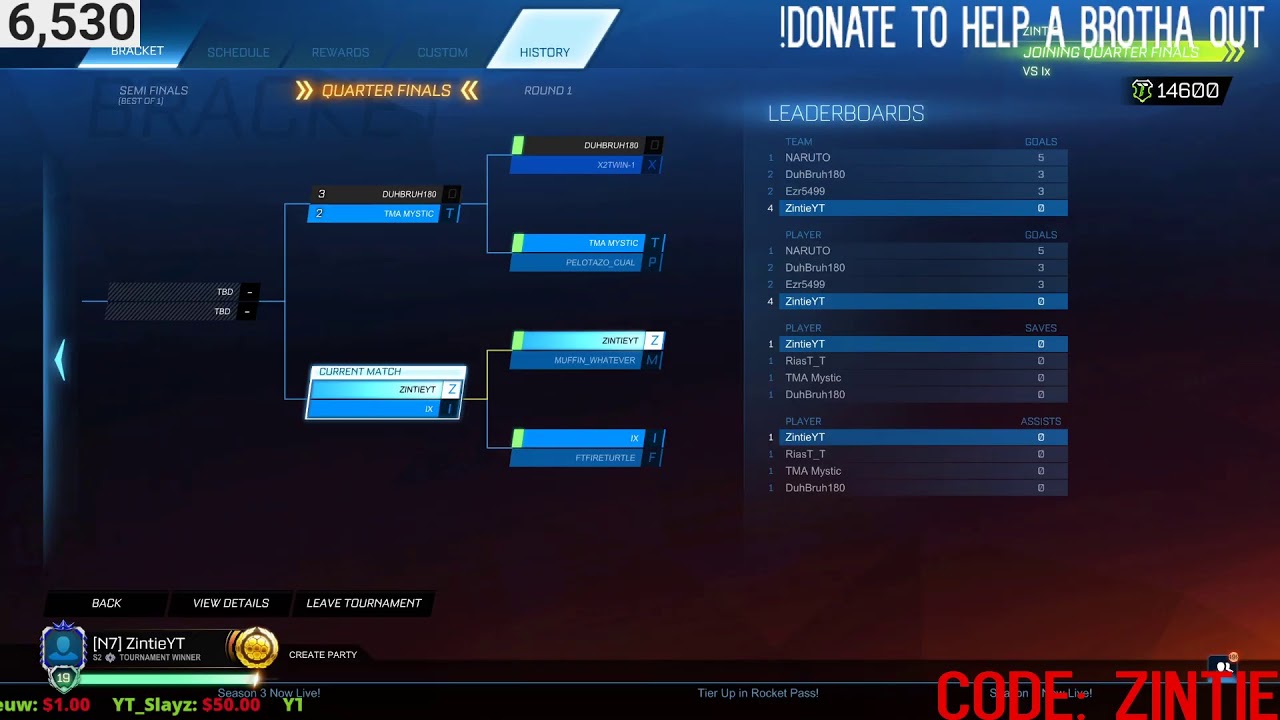 *LIVE* ROCKET LEAGUE TRADING PS4 | NEW ITEM SHOP | TOURNAMENTS | BIG GIVEAWAY AT 6.75K! Code: Zintie