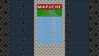 Numbers In The Mapudungun Mapuche Language