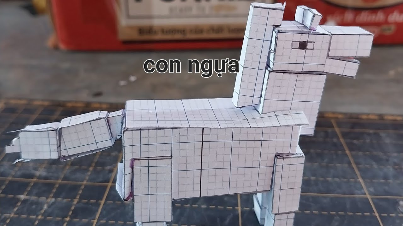 cách làm con ngựa trong minecraft bằng giấy - youtube